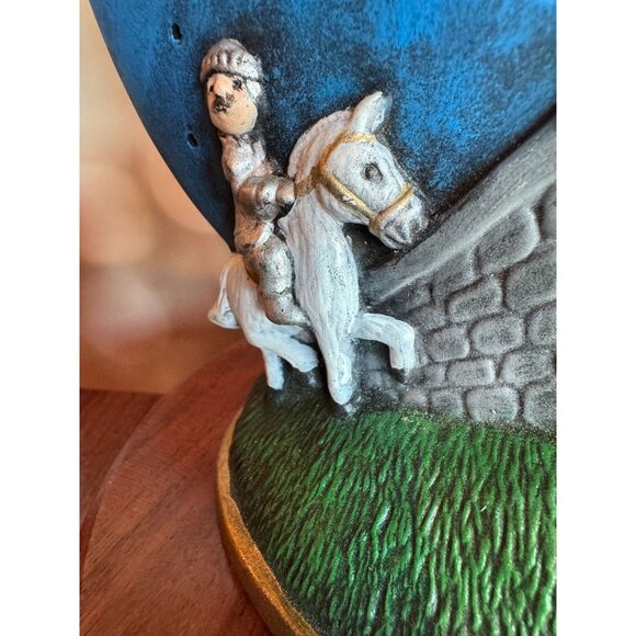 🍼 Vintage Blue Humpty Dumpty Nursery Lamp – Hand-Painted Ceramic 🍼 - Picture 9 of 16